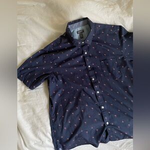 Van Heusen flamingo print short sleeve button up